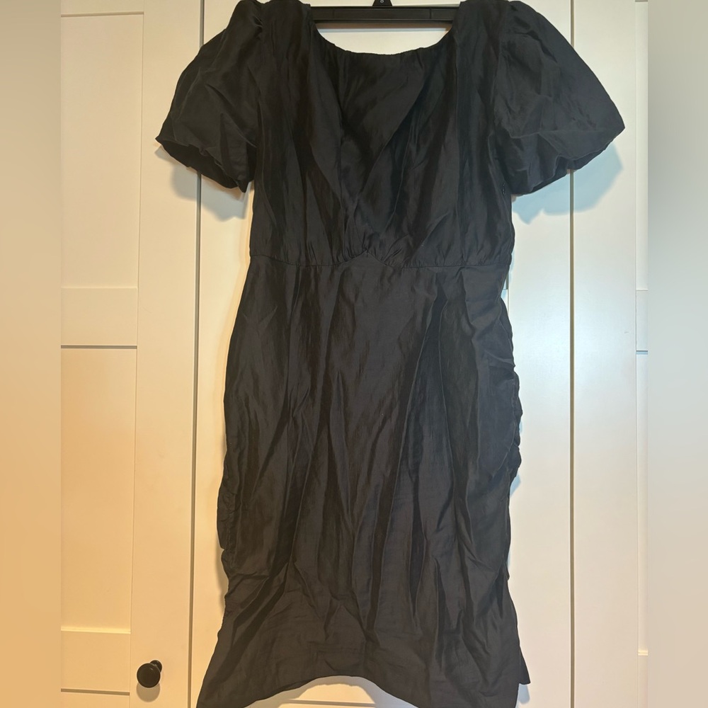 Bohme black Puff Sleeve Mini Dress